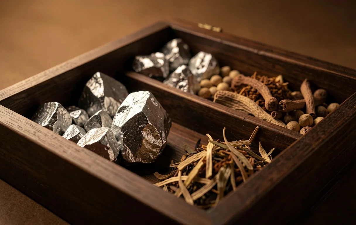 Zinc and Botanical Specimen